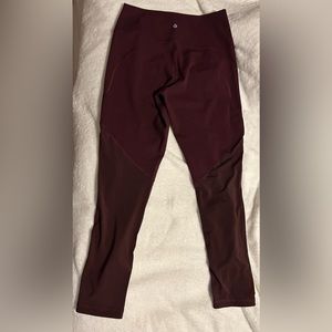 Size 10 maroon lululemon leggings. Worn only once, like brand new.